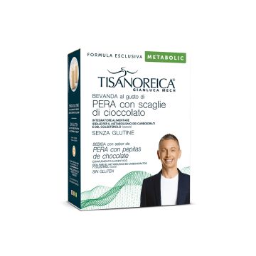 Bevanda al gusto di Pera con scaglie di ciocc. Tisanoreica Metabolic (4 PAT x 27g)